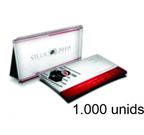 1.000 Cartões 250g | 4/4 | Verniz UV Total frente | Frente e Verso