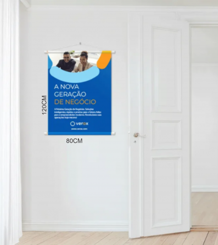 Banner em Lona com Tubete PVC 80x120cm 
