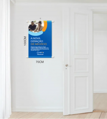 Banner em Lona com Tubete PVC 70x100cm 