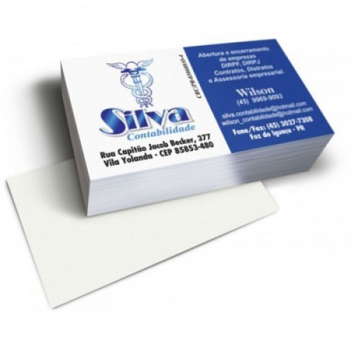 Cartão 250g | 4/0 | Verniz UV Total frente | Só frente