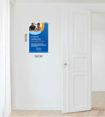 Banner em Lona com Tubete PVC 50x90cm 